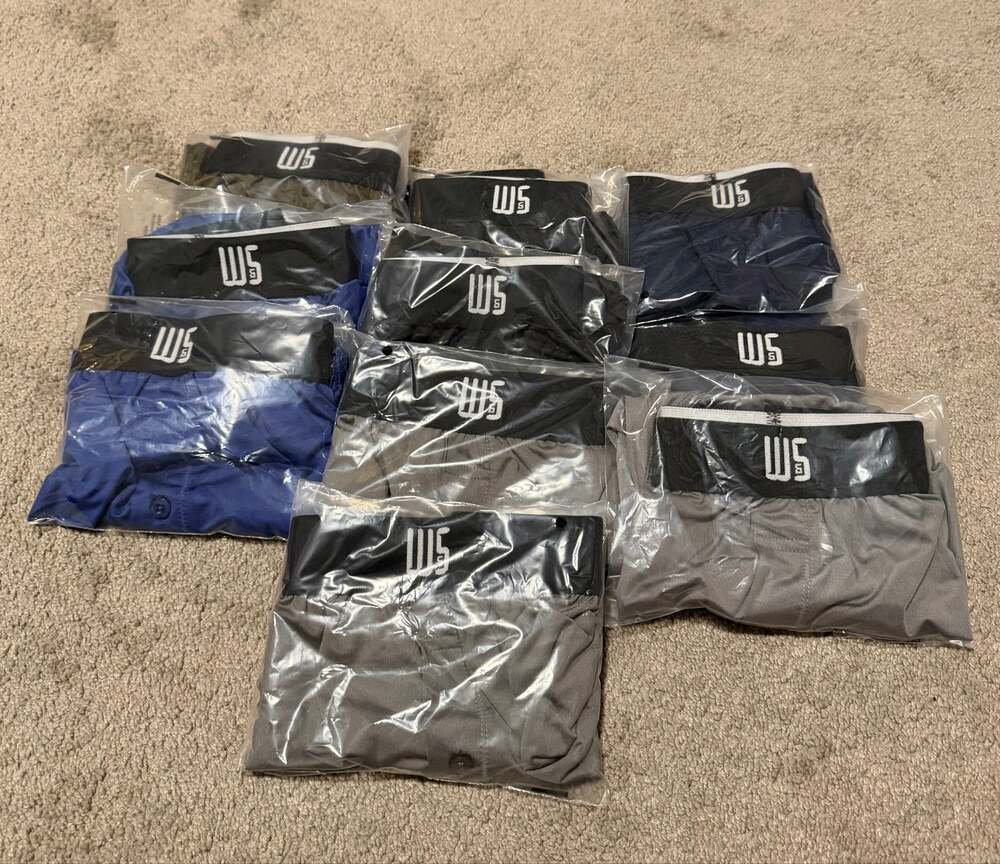 NEW Warriors & Scholars Men's Boxer Briefs 10 Pack Multicolor Size Medium